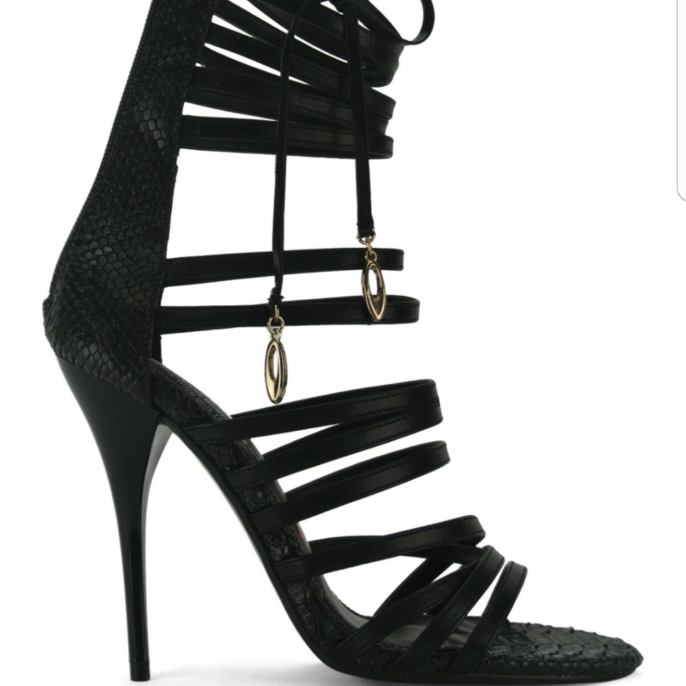 Red Kiss Chic and Classy Lace-Up Stiletto Heels